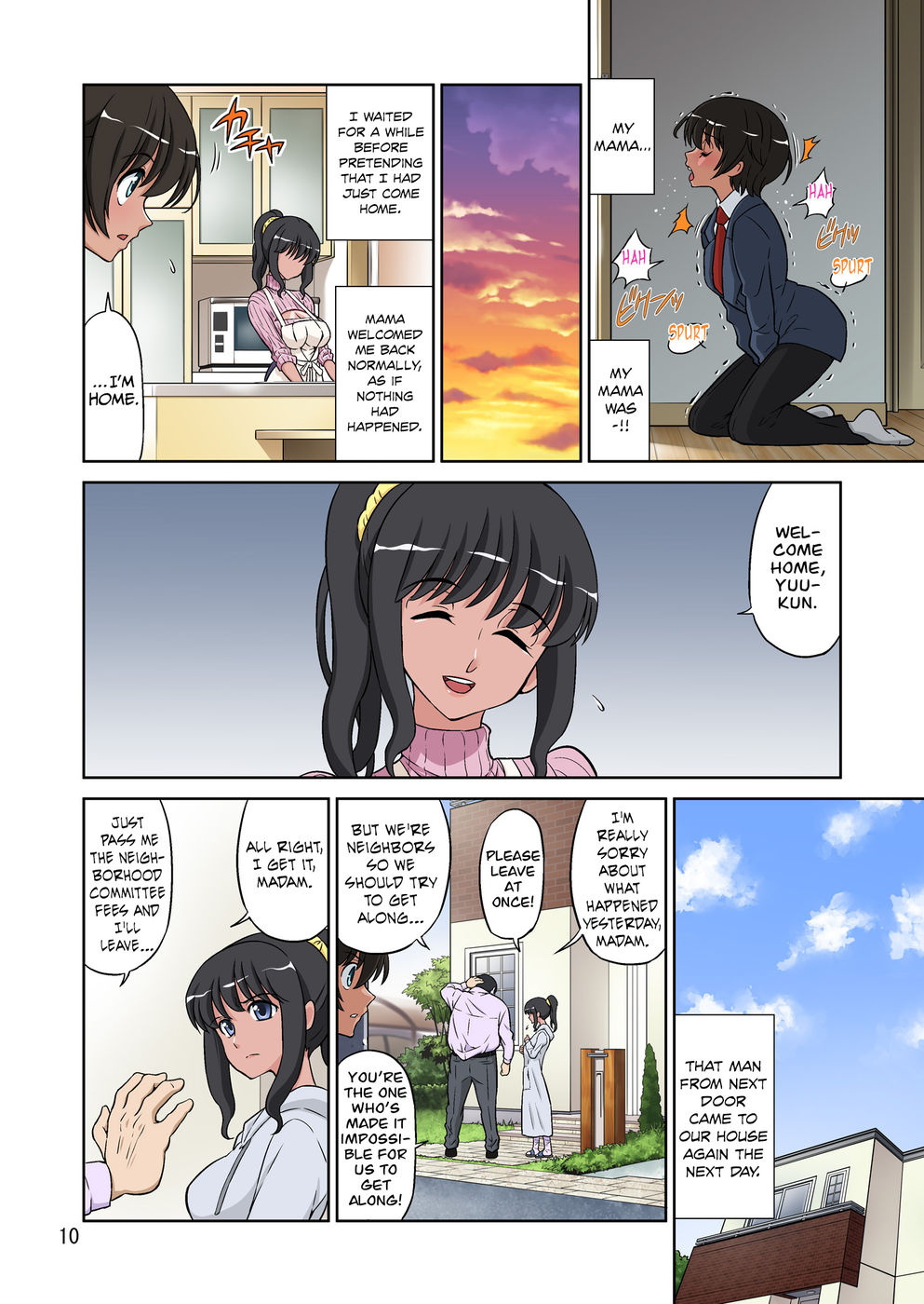 Hentai Manga Comic-Mama Was Too Divine So Our Neighbor Did The Mating Press On Her (Dark Skin)-Read-10